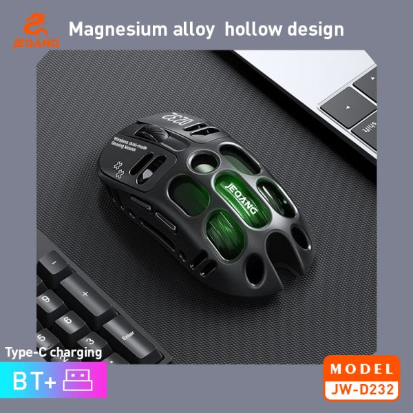 H2d6fcdd222074c8d935595ba03351034V Jeqang JW-D232 Backlit RGB 2.4G BT Dual-Mode 6D Ergonomic Gaming Mouse Lightweight Magnesium Alloy Hollow USB Optical Stock
